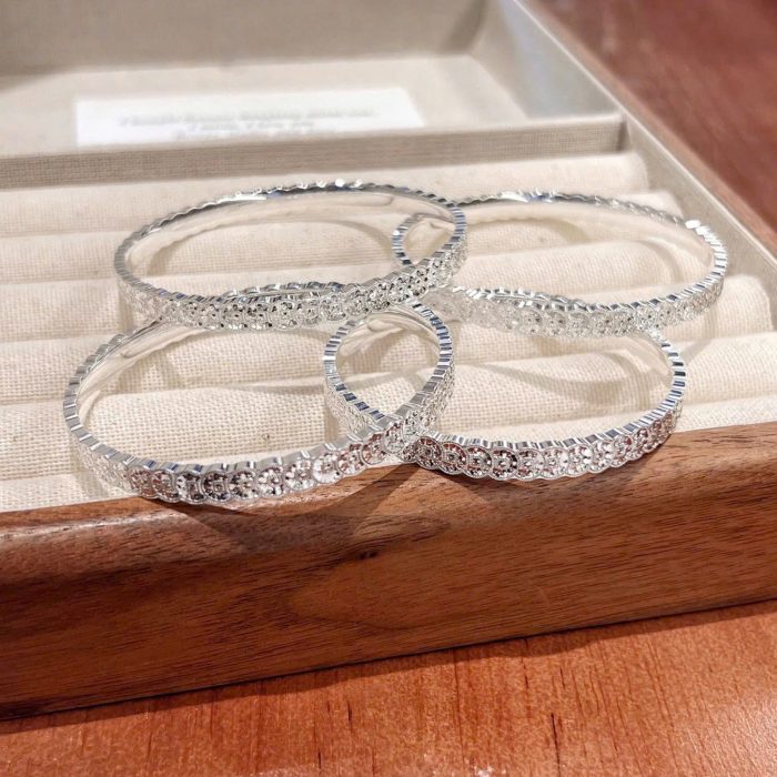 Fortune Coin Bangle Bracelet | Solid Sterling Silver Wealth-Inspired Design